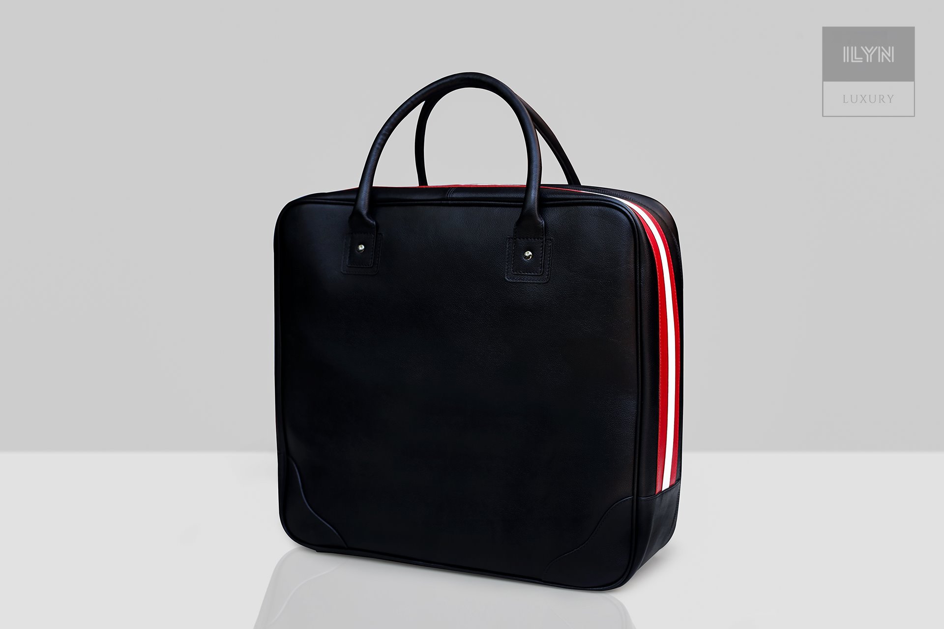 LUXURY Carryon Luggage Black/Red ILYN